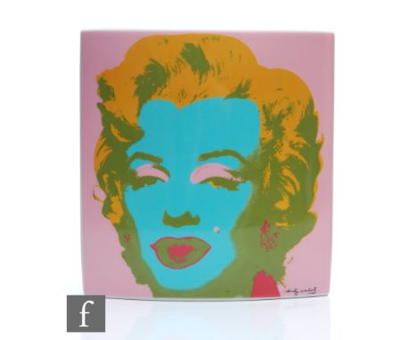 Rosenthal - A later 20th Century Studio Line Andy Warhol Celebrities range Marilyn Monroe vase, of compressed ovoid form, dec