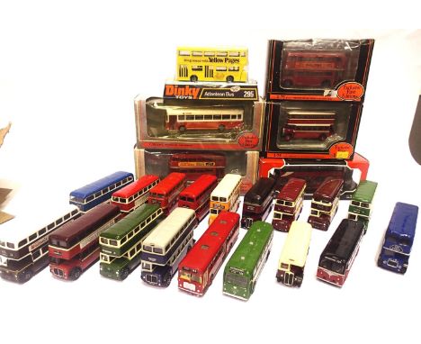 EFE and OOC buses and coaches x23 (5x boxed) plus Dinky Atlantean, mostly very good condition. P&amp;P Group 2 (£18+VAT for t