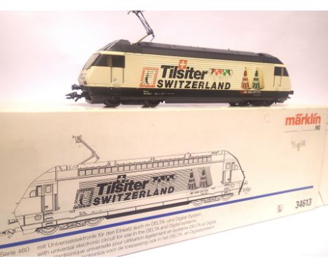 Marklin H0 3-rail Delta-Digital 34613 Swiss Class 460 electric loco Tilsiter cheese.  Heavy metal.  In good working condition
