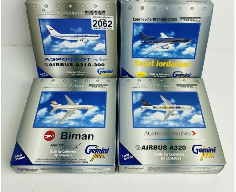 4x Gemini Jets 1:400 Scale Assorted Aircraft All Boxed P&amp;P Group 1 (£14+VAT for the first lot and £1+VAT for subsequent l