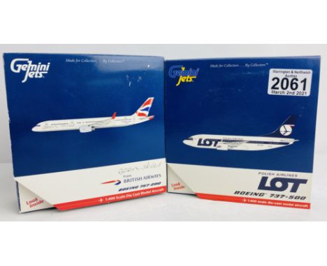 2x Gemini Jets 1:400 Scale Assorted Aircraft Including LOT 737 Boxed P&amp;P Group 1 (£14+VAT for the first lot and £1+VAT fo