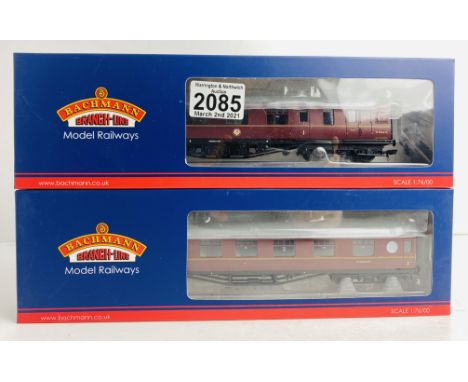2x Bachmann Coaches 1x 39-471 &amp; 39-466 LMS 60ft Porthole Coaches Boxed P&amp;P Group 1 (£14+VAT for the first lot and £1+