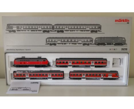 Marklin H0 3-rail Digital mfx 26218 train set Regional Express.  All-metal loco with high-quality Softdrive Sine motor.  Fact