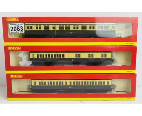 3x Hornby Coaches 1x R4025B, R4223A, R4222A GWR Clerestory &amp; Autocoach Boxed P&amp;P Group 1 (£14+VAT for the first lot a