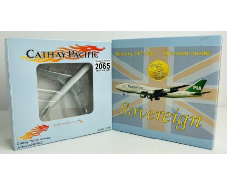 2x Assorted 1:400 Scale Aircraft including Cathay Pacific A340 Boxed P&amp;P Group 1 (£14+VAT for the first lot and £1+VAT fo