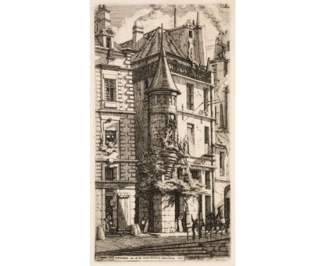 * Meryon (Charles, 1821-1868). Tourelle, Rue de la Tixeranderie, 1852, etching and drypoint, the second state (of five), publ