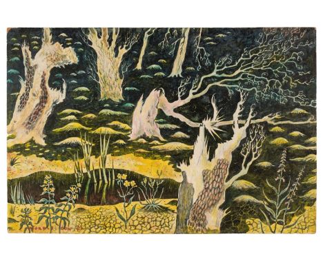 AR  * Cox (Morris, 1903-1998). Bomb Crater Epping Forest, 1948, tempera on board, signed and dated lower left, size 41 x 61.5