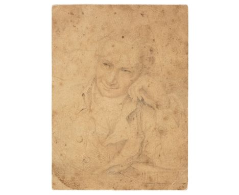 * Cosway (Richard, 1742-1821). Portrait of Paul Sandby, circa 1790, pencil on stiff wove paper, inscribed verso 'given me by 
