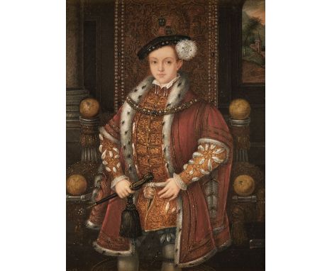 * Harding (George Perfect, 1779/80-1853). Portrait of Edward VI, circa 1825, fine miniature watercolour on card, heightened w
