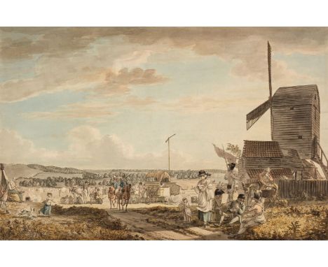 * Sandby (Paul, 1731-1809). The Encampment on Blackheath (from Four Views of Military Encampments), 1783, etching with fine h