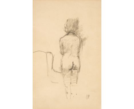 AR  * Pasmore (Victor, 1908-1988). Standing female nude, circa 1940-45, pencil on cream wove paper, signed with initials, lig