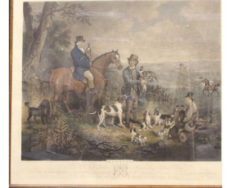 AFTER J HOWE (Edinburgh) "Hawking", coloured engraving by C Turner of London, published January 1831 by R & J Finlay