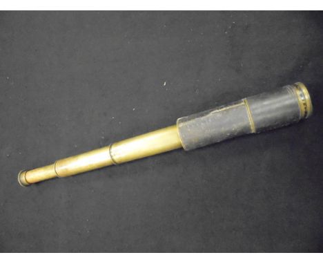 A five draw brass telescope stamped "Supplied by Broadhurst Clarkson & Co 63 Faringdon Road London EC