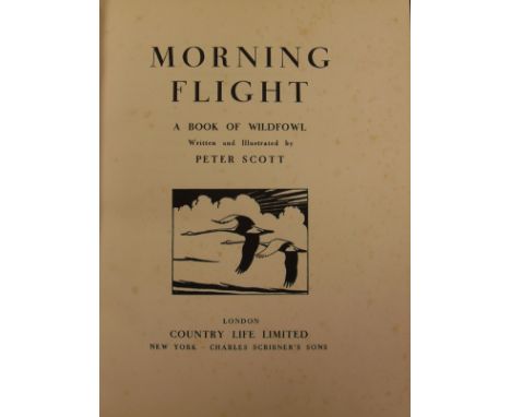 PETER SCOTT "Morning flight - a book of wild fowl", first ordinary edition, published London by Country Life Limited April 19