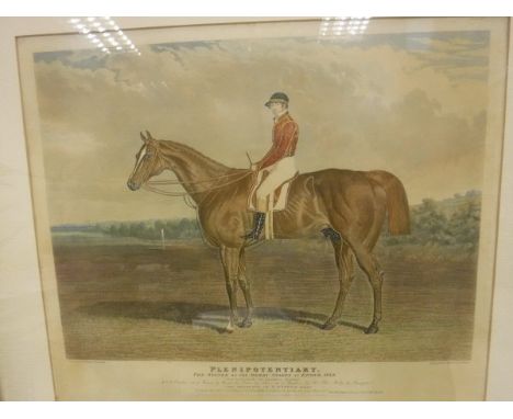 AFTER J F HERRING "Plenipotentiary - The Winner of The Derby Stakes at Epsom 1841....", coloured engraving by M Messrs Smart 