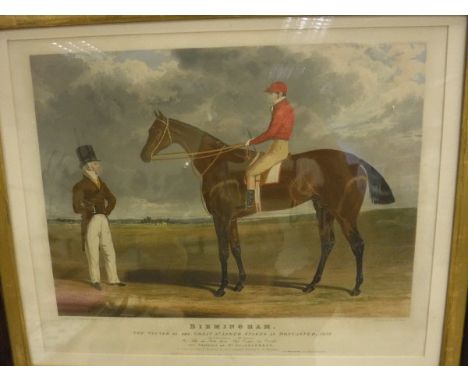 AFTER J F HERRING "Birmingham - Won The Great St. Ledger 1830", engraving by R G Reeve, published by S & J Fuller March 1831 