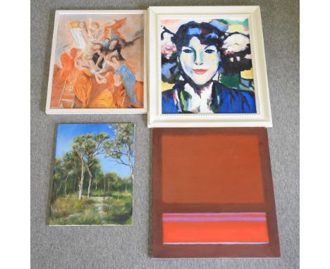 J Mckellar, 1931-2019, portrait of a lady, together with three others by the same hand