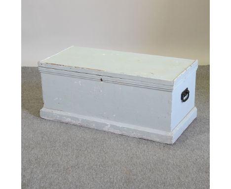 A Victorian painted trunk, 105cm
