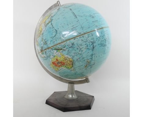 A mid 20th century Danish scan globe, 42cm high, together with a star shaped ceiling light