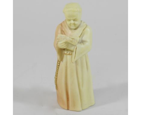 A Royal Worcester candle snuffer, in the form of a monk, circa 1900, 12cm high