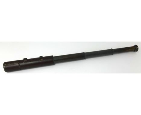 Broadhurst and Company, a three pull telescope in leather case.