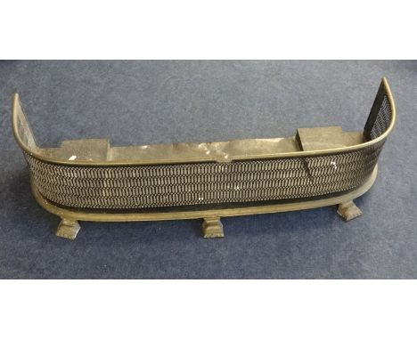 Victorian brass fender, width 94cm