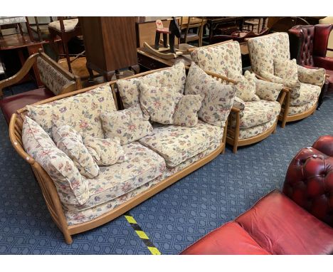 ERCOL TEAK THREE PIECE SUITE