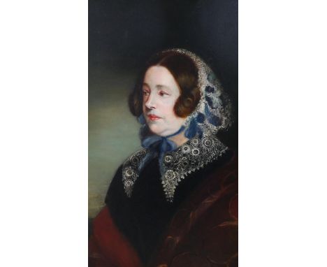 A late 19th century carved gilt framed oil on canvas, portrait of Marna, wife of painter Sir Martin Archer Shee, president of