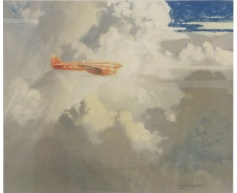 AFTER NORMAN WILKINSON  (1878-1971) "The De Havilland Comet, Grosvenor House", colour print, signed in pencil lower right (AR