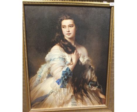 AFTER FRANZ XAVER (1805-1873) "Madame Barbe de Rimsky Korsakow", print on board in gilt effect frame, together with CONTINENT