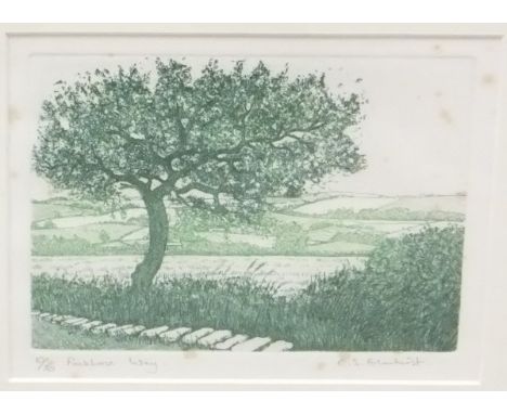 AFTER R A LE BAS "Cothelstone Manor Somerset", limited edition colour print No'd. 56/75, signed in pencil lower right, togeth