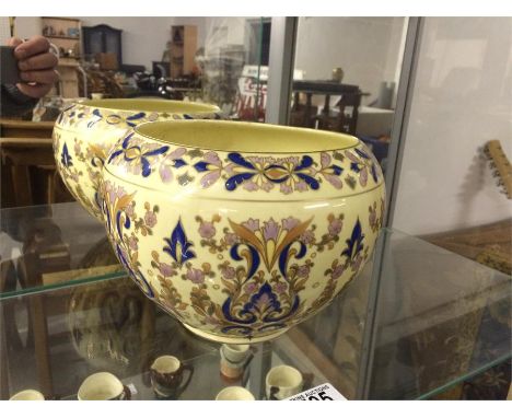 A 20th Century Zsolnay jardiniere designed by Miss M Sjaloatay (?)