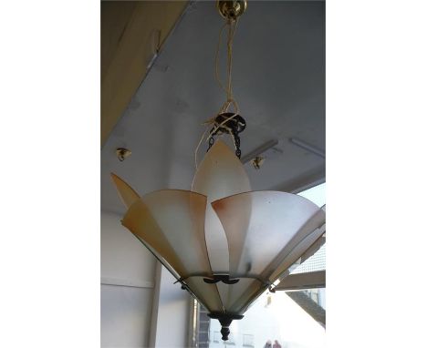 An Art Deco ceiling light 