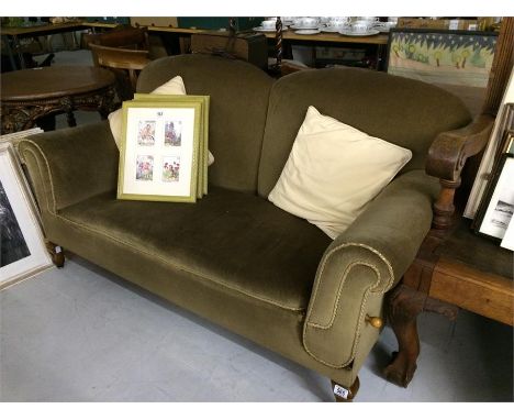 A Victorian drop end sofa