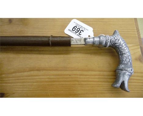 A sword stick with the handle in the form of a dragon ( Indian)