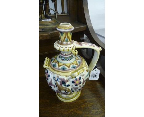 A Zsolnay puzzle jug, approx 28.5 cm - in good condition apart from slight glazing cracks