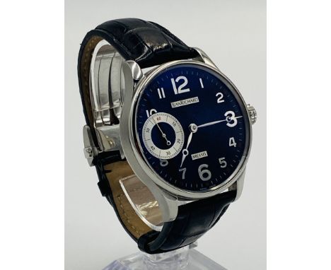 A Jeanrichard Bressel manual wind gents wrist watch with subsidiary second hand, in going order, complete with box. Estimate 