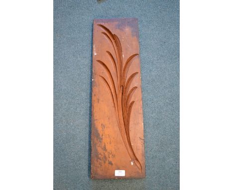 *Large Period Antique Palm Design Carved Wooden Mould for Plaster Architectural Detail