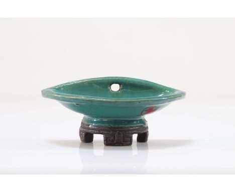 Scholar object in glazed sandstone - Weight:  220 g - Region: Chine - Sizes: L 145 mm l 66 mm H 50 mm - Condition: at first s