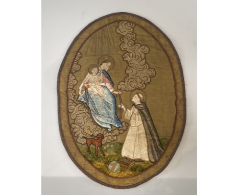 Jesuit embroidery - Qing period China - Weight:  240 g - Region: Chine - Sizes: H=750mm L=550mm - Condition: at first sight -