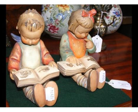 Pair of rare Hummel bookends - 14.5cm high CONDITION REPORTNo signs of damage but some paint loss - see images