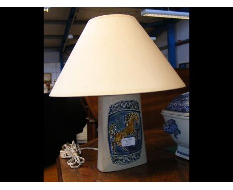 A Reilly of Ventnor pottery table lamp 