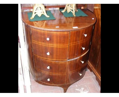 Antique half round commode 