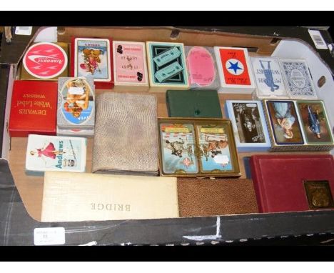 Mint condition vintage playing cards, including Bridge game, in original boxes (20 packs) 