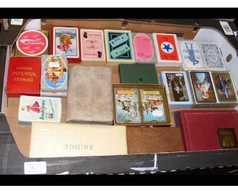 Mint condition vintage playing cards, including Bridge game, in original boxes (20 packs) 