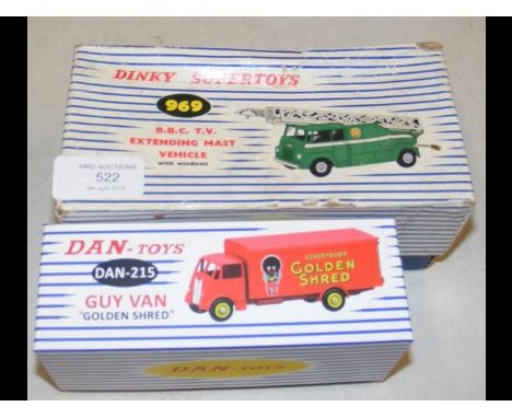 A boxed Dinky Supertoy No.969, together with a reproduction Dan-Toys Guy Van in box