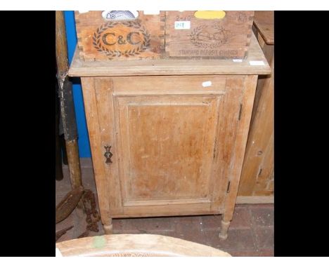 A vintage bedside cabinet enclosed by a single door - width 52cm 