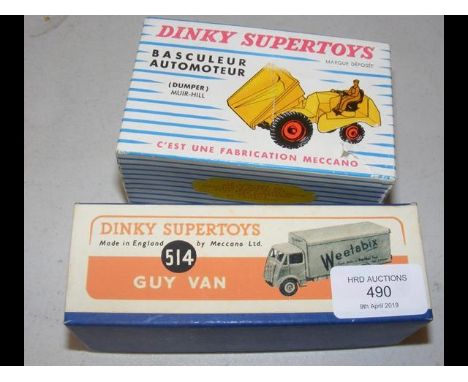 A boxed Dinky Supertoy Dumper No.887, together a reproduction model No.514 CONDITION REPORTPlease see further images. Weetabi