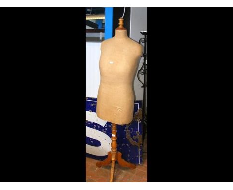 A vintage Tailor's dummy on tripod stand - height 165cm 