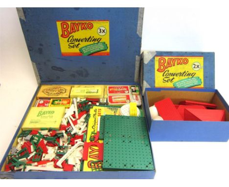 A BAYKO COLLECTION contained in Converting Set 3X and Converting Set 2X boxes.